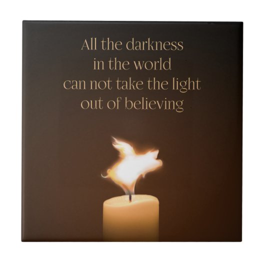 豚飛んでいる蝋燭 タイル (正面)