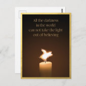 豚飛んでいる蝋燭 ポストカード (正面/裏面)