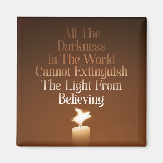 豚飛んでいる蝋燭 マグネット (正面)