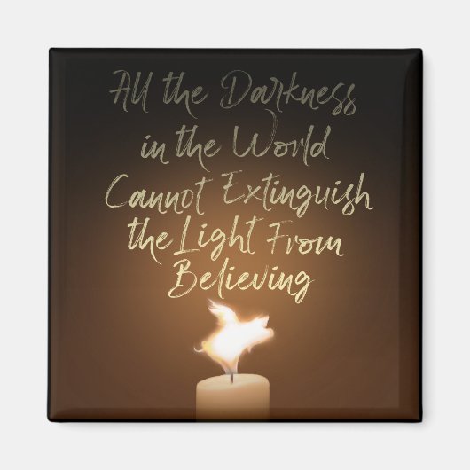 豚飛んでいる蝋燭 マグネット (正面)