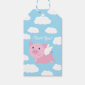豚飛んでいる誕生日パーティー ギフトタグ (正面)
