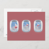 豚飛んでいる過去機窓 ポストカード (正面/裏面)