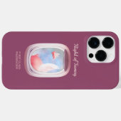 豚飛んでいる過去飛行機窓 Case-Mate iPhoneケース (裏面 (横))