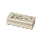 豚飛んでいる、ウィングス付き豚差出人住所 ラバースタンプ (スタンプ)