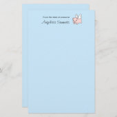 豚飛んでいる – 青の翼を持つ子豚 便箋 (正面/裏面)