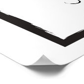 豚2019の年 – 白黒新年 ポスター (角)