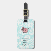 豚;かわいい ラゲッジタグ (正面縦)