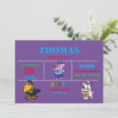 豚、カラス、犬のおもしろい招待状 招待状 (スタンド正面)