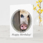 豚 カード (黄色い花)