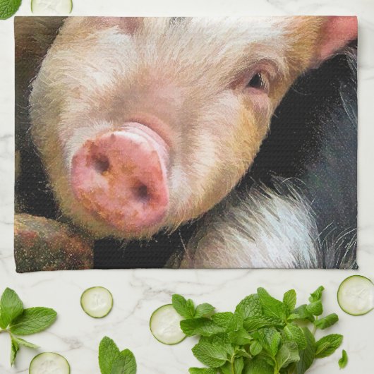 豚 キッチンタオル (折り畳み)