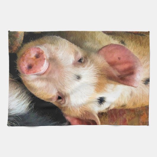 豚 キッチンタオル (横)