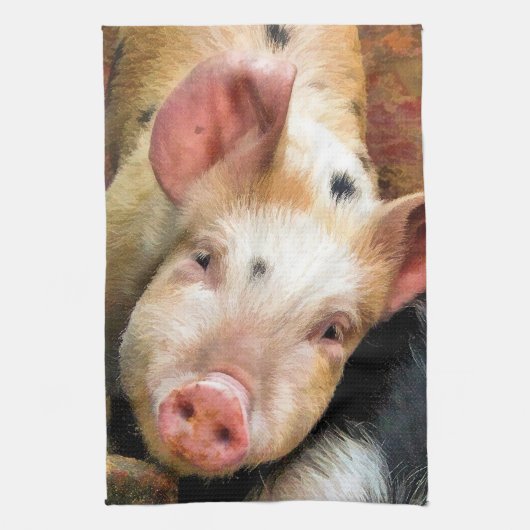 豚 キッチンタオル (縦)