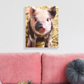 豚 キャンバスプリント (インサイチュ (リビング))