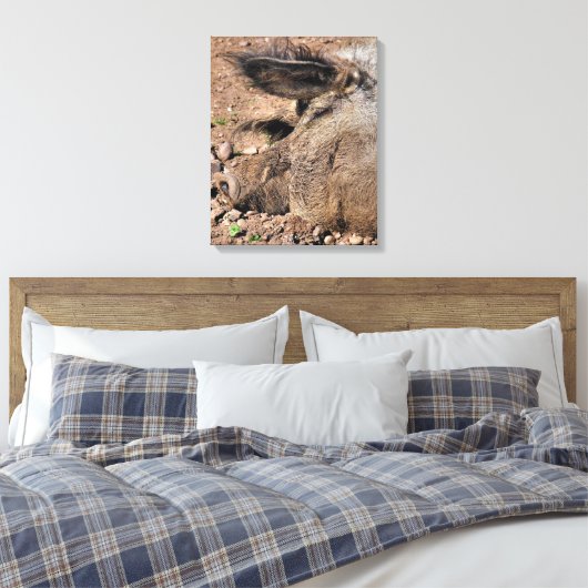 豚 キャンバスプリント (インサイチュ (寝室))