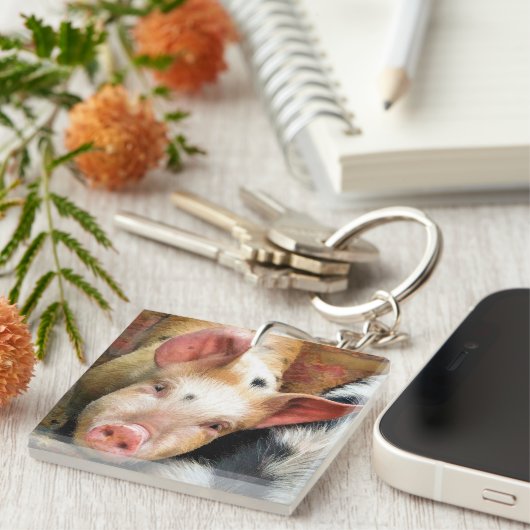 豚 キーホルダー (正面右)