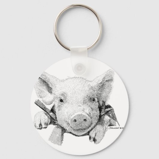 豚 キーホルダー (正面)