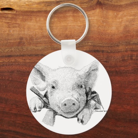 豚 キーホルダー (正面)