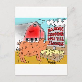 豚/クリスマス漫画のギフトウェア シーズンポストカード