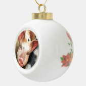 豚 セラミックボールオーナメント (右)