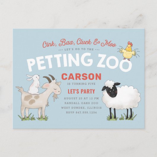 豚 バァ クルック モー 子どもの誕生日招待状 ポストカード (正面)