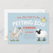 豚 バア クック モー 子どもの誕生日招待状 ポストカード (正面/裏面)