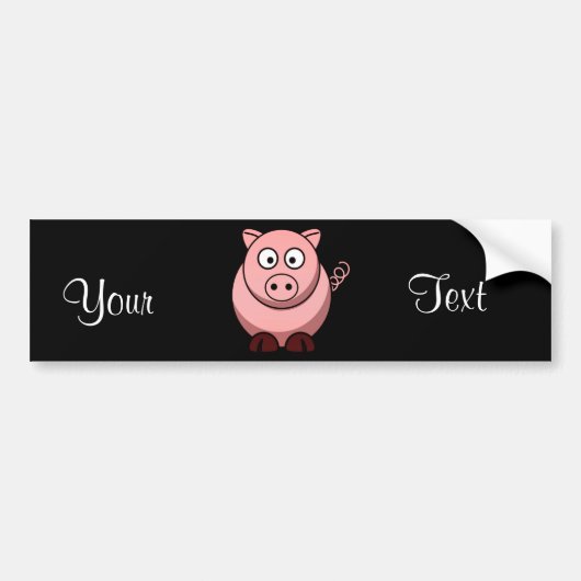 豚 バンパーステッカー (正面)