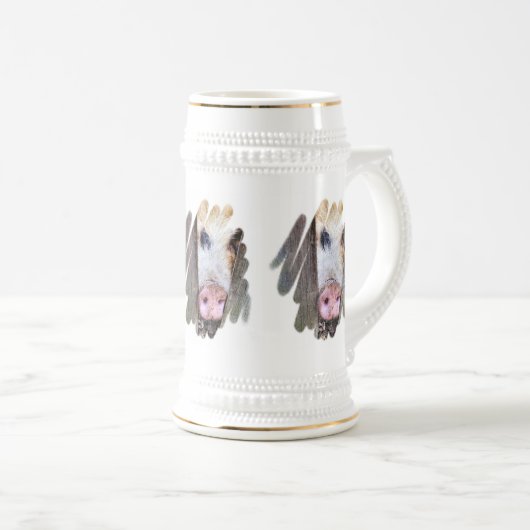 豚 ビールジョッキ (正面右)