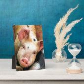 豚 フォトプラーク (側面)