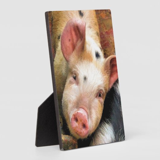 豚 フォトプラーク (側面)