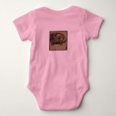 豚 ベビーボディスーツ (裏面)