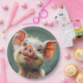 豚 ペーパープレート (パーティー)