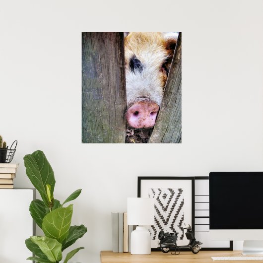 豚 ポスター (ホームオフィス)