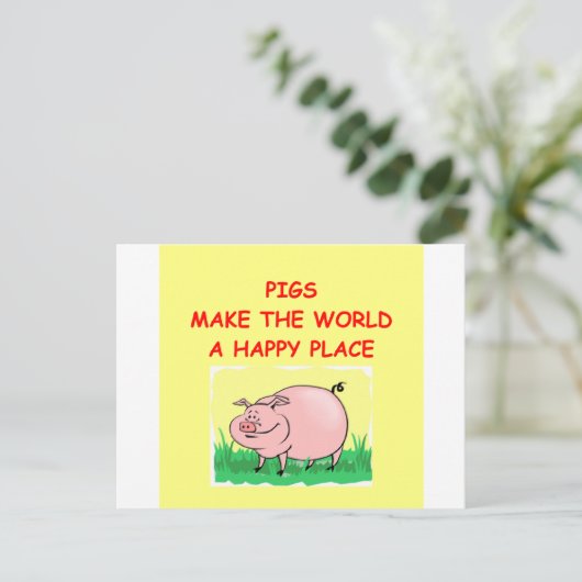 豚 ポストカード (スタンド正面)