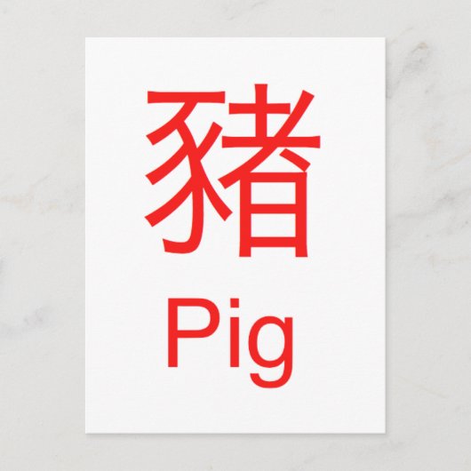 豚 ポストカード (正面)