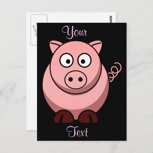 豚 ポストカード (正面/裏面)