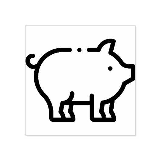 豚 ラバースタンプ (インプリント)