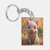 豚〔占星術の〕十二宮図標識 キーホルダー (正面左)