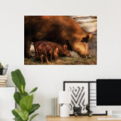 豚 – 家族結合 ポスター (ホームオフィス)