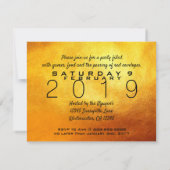 豚 新年 ポップ カスタム パーティー への 招待 招待状 (裏面)