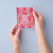 豚,生命の花,青,曼荼羅,禅,チャクラ,柄 チラシ (手)