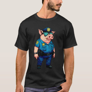 豚 警官 豚 Tシャツ