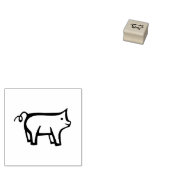 豚/豚肉のスタンプのメニュー選択クリーンカット ラバースタンプ (押印)