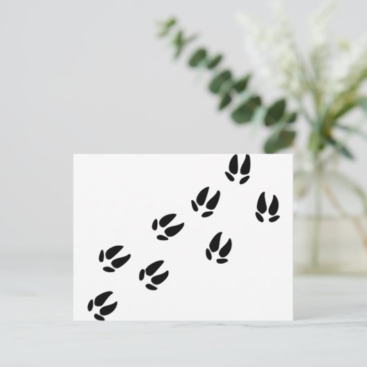 豚 - 足跡 ポストカード (スタンド正面)