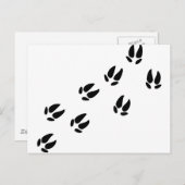 豚 - 足跡 ポストカード (正面/裏面)