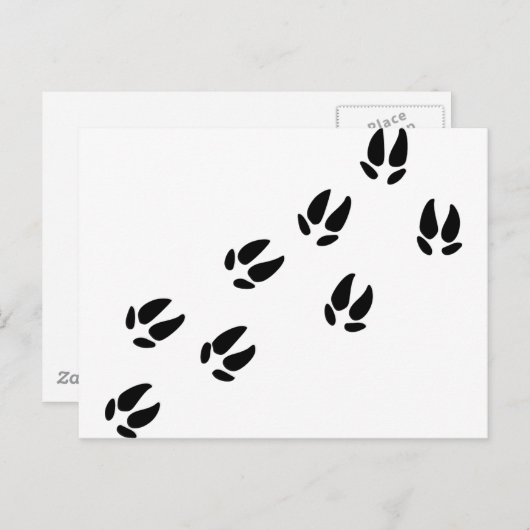 豚 - 足跡 ポストカード (正面/裏面)