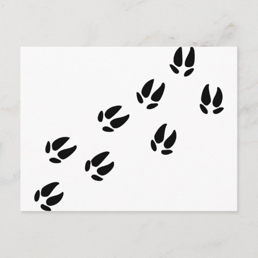 豚 - 足跡 ポストカード (正面)