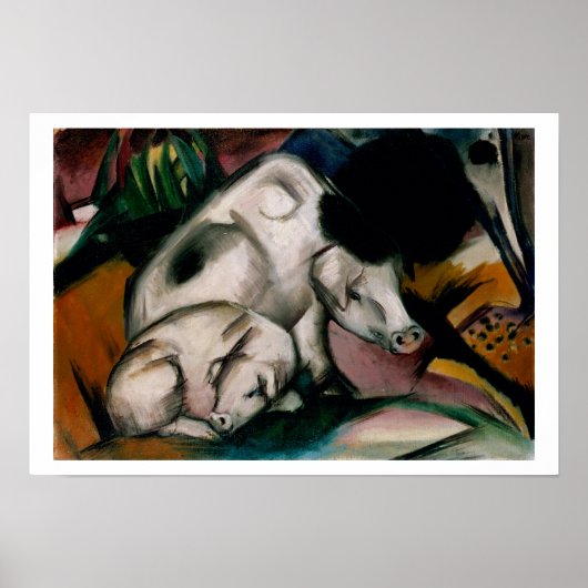 豚， c.1912 (キャンバス上の油) ポスター (正面)