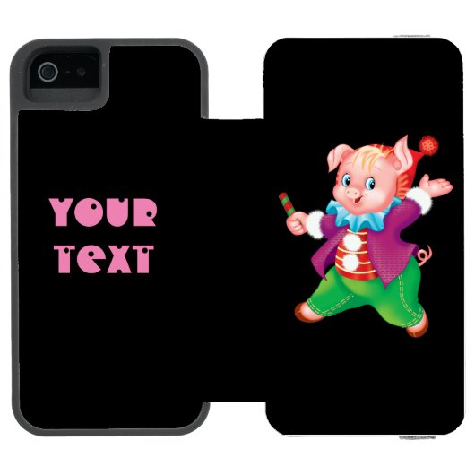 豚 INCIPIO iPhoneウォレットケース (フォリオ Open)