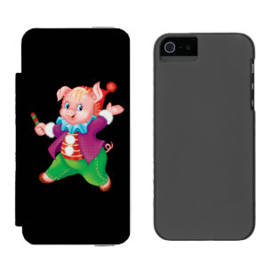 豚 iPhone SE/5/5sウォレットケース
