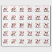 豚I愛する雪の多くの雪だるまパン ラッピングペーパー (フラット)